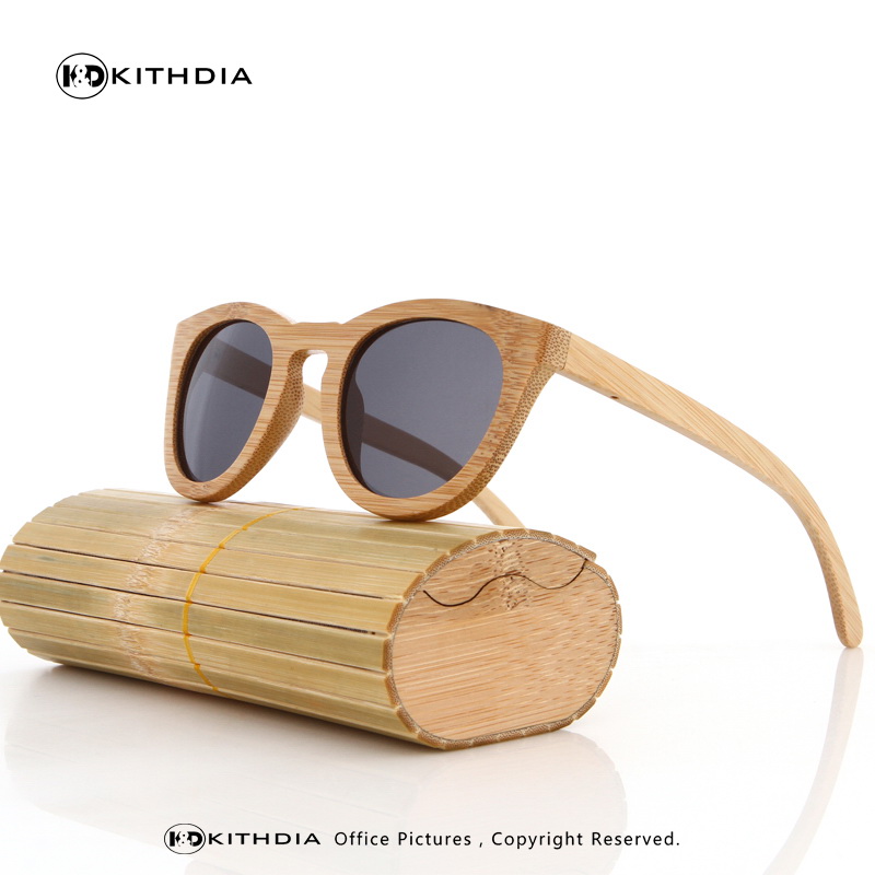KITHDIA Hout Zonnebril Mannen Gepolariseerde Rijden bamboe Zonnebril Houten Brilmonturen Oculos De Sol Feminino: 3