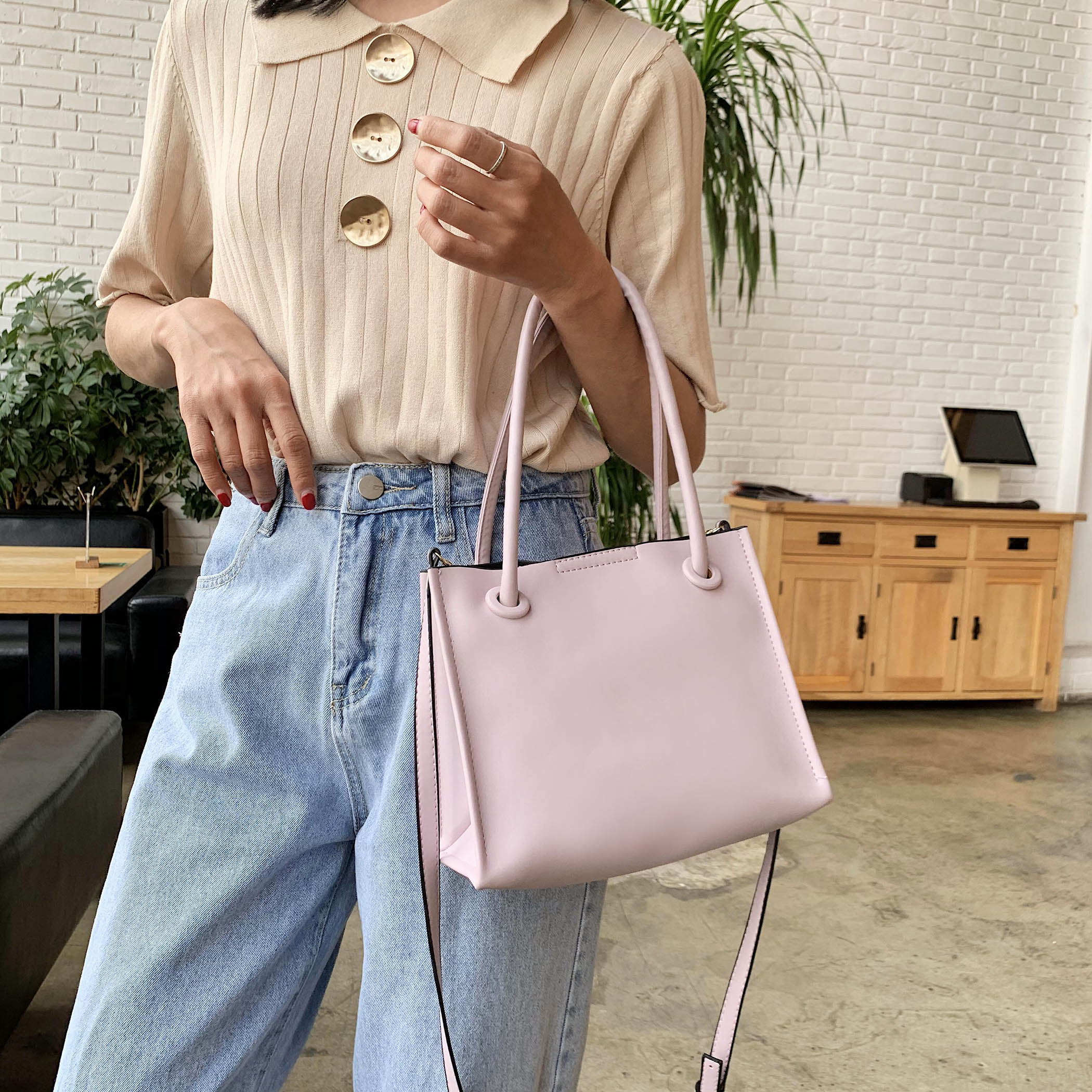 Female Solid Color Simple Pu Leather Crossbody Bags for Women Shoulder Handbags Lady Summer Small Totes Bolso Mujer