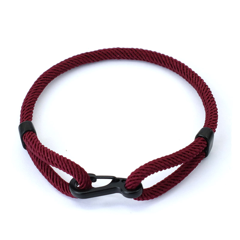 Pulsera de cuerda ajustable única para hombre y mujer, Brazalete Unisex de color negro con hebilla de aventura al aire libre, Brazalete rojo de la suerte, joyería de amistad,: Color amarillo dorado claro