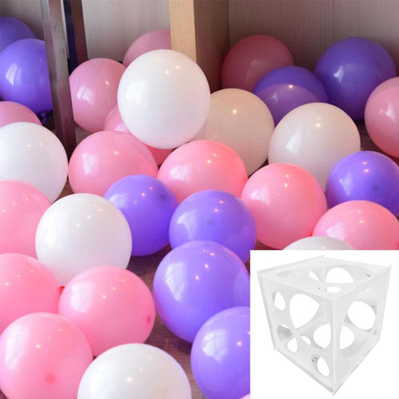 11/18 Holes Balloon Sizer Box Balloon Measuring Boxes Make Balloon Size Measurement Tool for Birthday Wedding Party Decoration