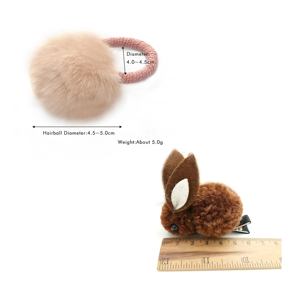 Bandes de cheveux en peluche lapin doux, accessoires, attache élastique, attache pour cheveux, Clip pour cheveux, pour femmes et filles
