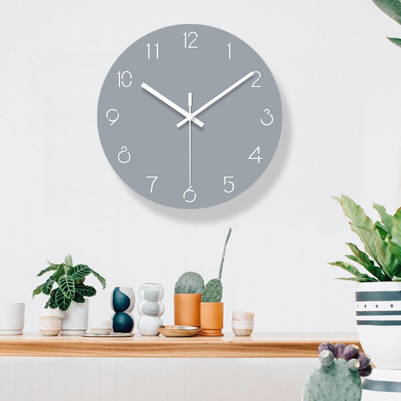 Mute Modern Large Wall Clock Silent Clocks for Home Kitchen Living Room Decor Battery Operated
