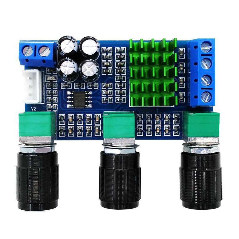 FFYY-DC 12 V-24 V TPA3116D2 80Wx2 Digitale Versterker Board Treble Bass Volume aanpassen Amp