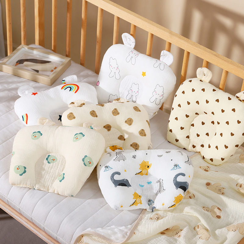 Soft and comfortable bear ear pillow, multifunctional cotton pillow, soft and washable baby pillow for home and outdoor use