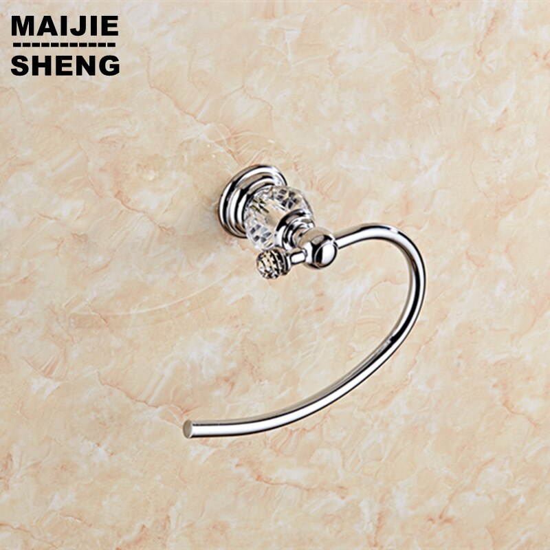 Bathroom crystal Towel Ring chrome Finished crystal Bathroom towel bar Accessories Products ,Towel Holder,Towel bar