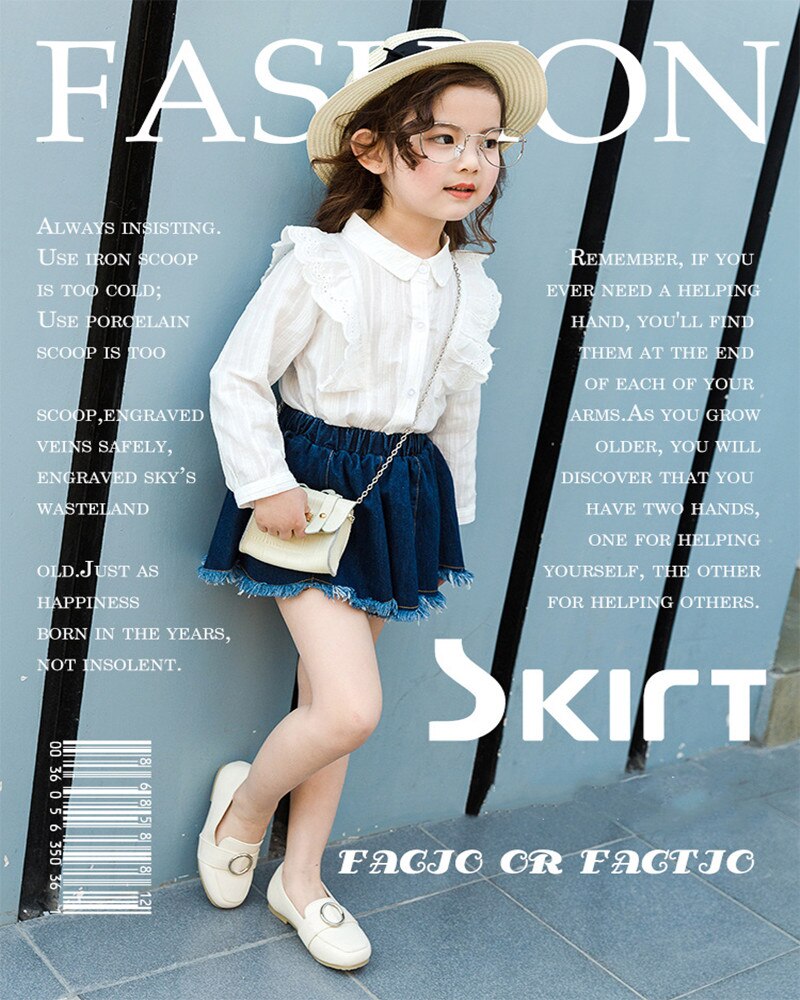 Kid Denim Skirt Summer Children's Denim Skirt