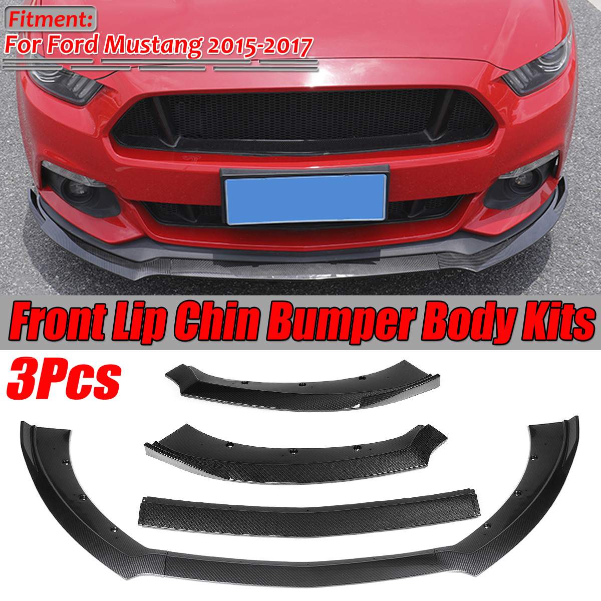 Car Front Bumper Splitter Lip Diffuser Protector Cover Body Kit Front Spoiler For Ford For Mustang