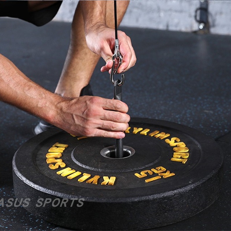 Kotiharjoittelu paino lastaustappi fitness tee itse kuntosali talja kaapelijärjestelmä kiinnitys käsipaino tanko painolevyt  f2019