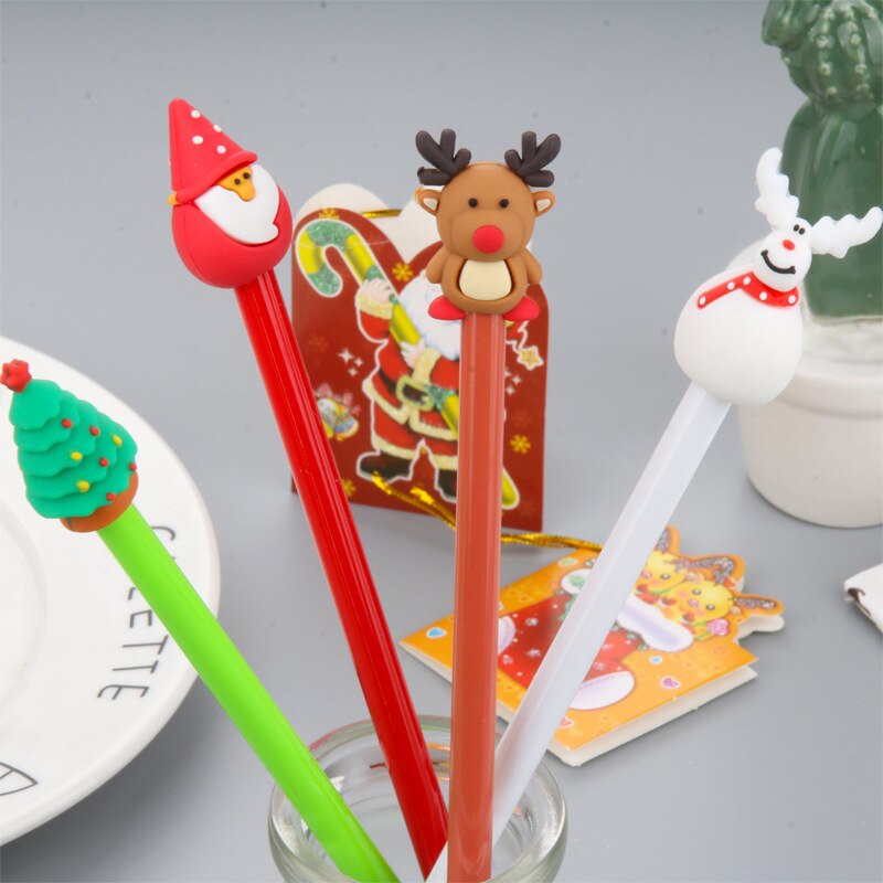 1PCS Cute Cartoon Christmas Series Neutral Pen Students Pen Black Pen for Christmas Gel Pen Cute Stationary