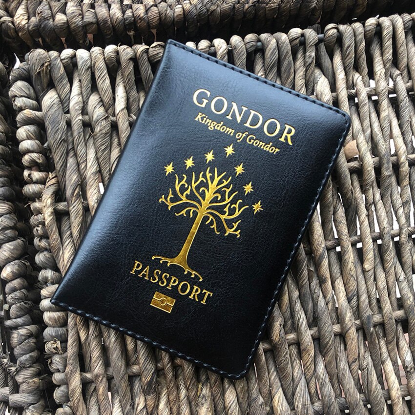 Travel accessories Gondor Middle earth Tree of life Passport Cover for Mens Passport Holder