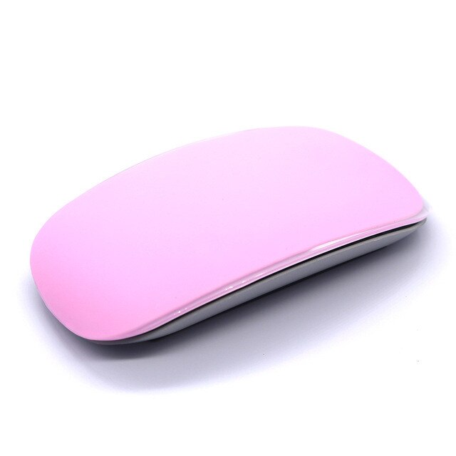 2 pièces couverture de souris colorée pour Macbook Air Pro Retina 11 13 15 universel Silicone souris protecteur peau film pour iMac souris magique: Pink