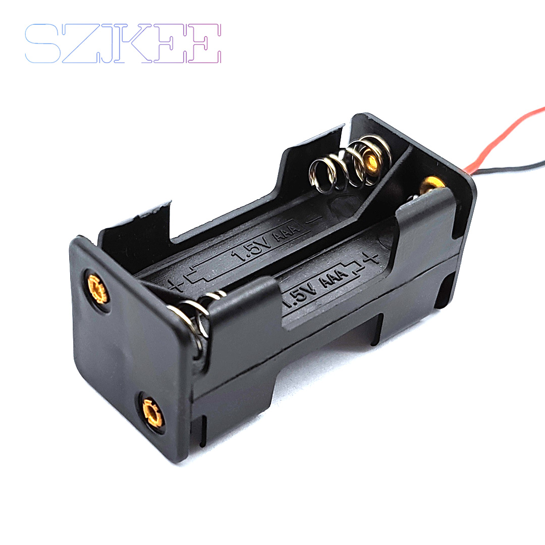 AAA Battery Holder AAA Double-Layer Battery Box AAA Battery Case AAA Box 4/6/8 Slots Battery Storage Box Series Connection: WHITE