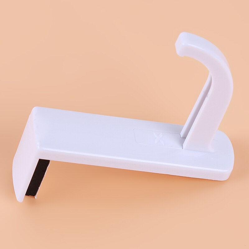 Auriculares gancho auriculares percha para auriculares Ordenador de montura en pared Monitor auriculares soporte Rack con etiqueta de cinta de gancho: white