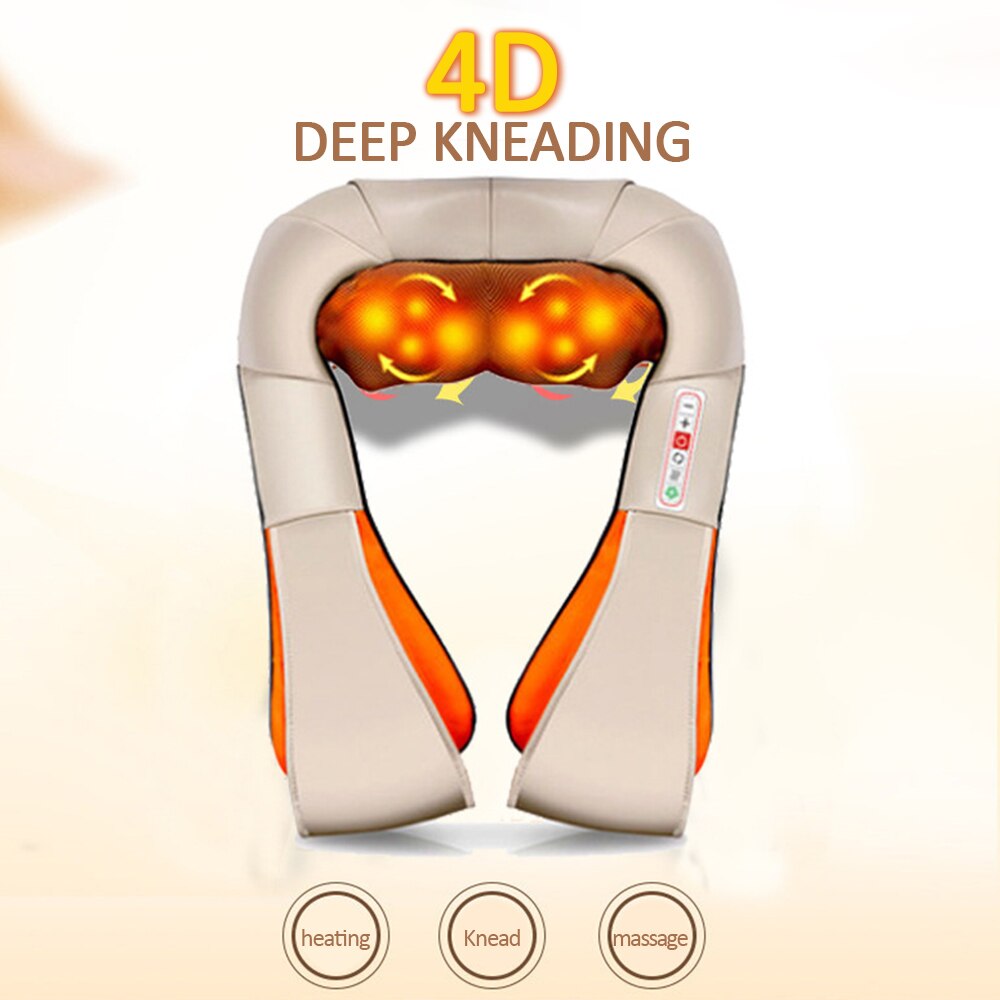 Masażer szyi szal Shiatsu urządzenie szyjki macicy urządzenie robić masażu na ramię samochodu relaksacja ludzkie szale symulacji