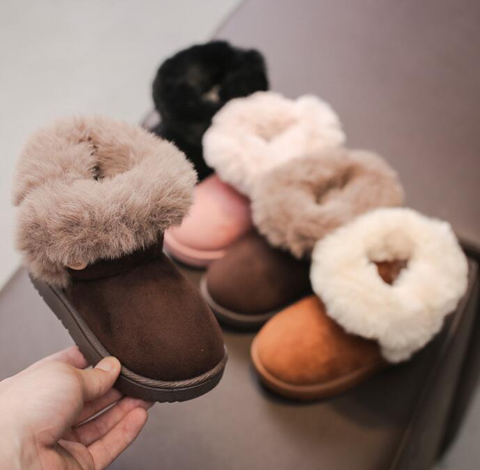 Winter Kinderen Laarzen Kinderen Mode Schoenen Baby Sport Schoenen Warme Laarzen Meisjes Enkellaarsjes Peuters Bont Pluche Sneeuw laarzen