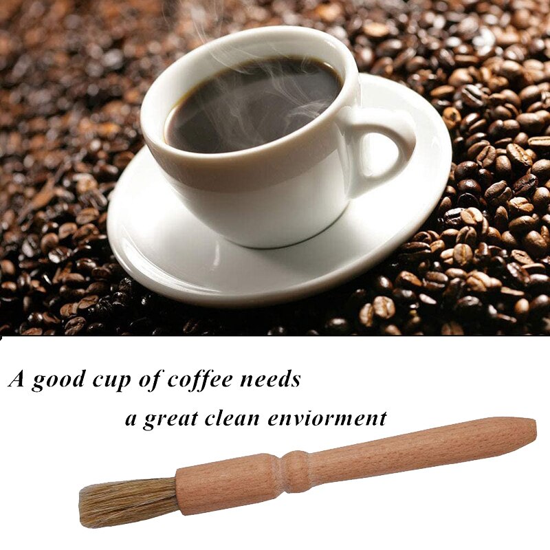 Coffee Machine Cleaning Brush Set,4 Pieces Wooden and Nylon Espresso Cleaning Brush,for Coffee Machine Group Head