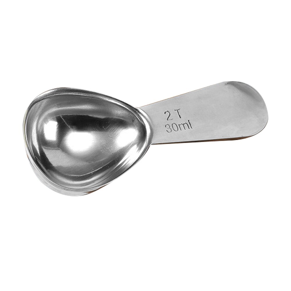 Mælkepulver måleske rustfrit stål kaffe sukker mel spiseske mål tørre flydende ingredienser scoop 15ml/30ml: 30ml