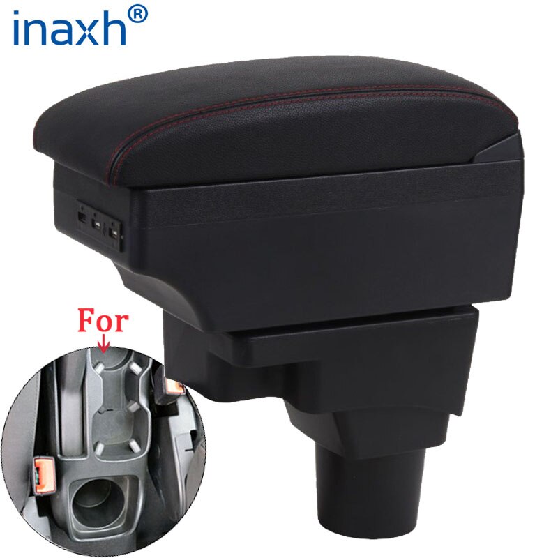 SZSS-CAR Avec boîte de rangement pour accoudoir central de voiture USB compatible avec Chevrolet Aveo/Chevy Sonic T250 T300 Holden Barina 2011 2012 2013 2014 2015 2016 2017 2018