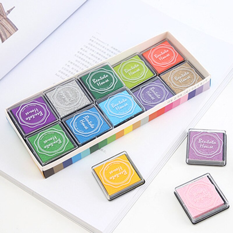 DIY 20 color ink pad 4*4cm rubber stamp stamp pad ... – Grandado
