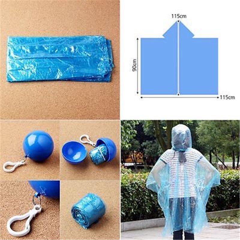 Veste de pluie jetable en plastique | Imperméable jetable pour femmes et hommes, veste de pluie unisexe pour poncho de pluie porte-clés