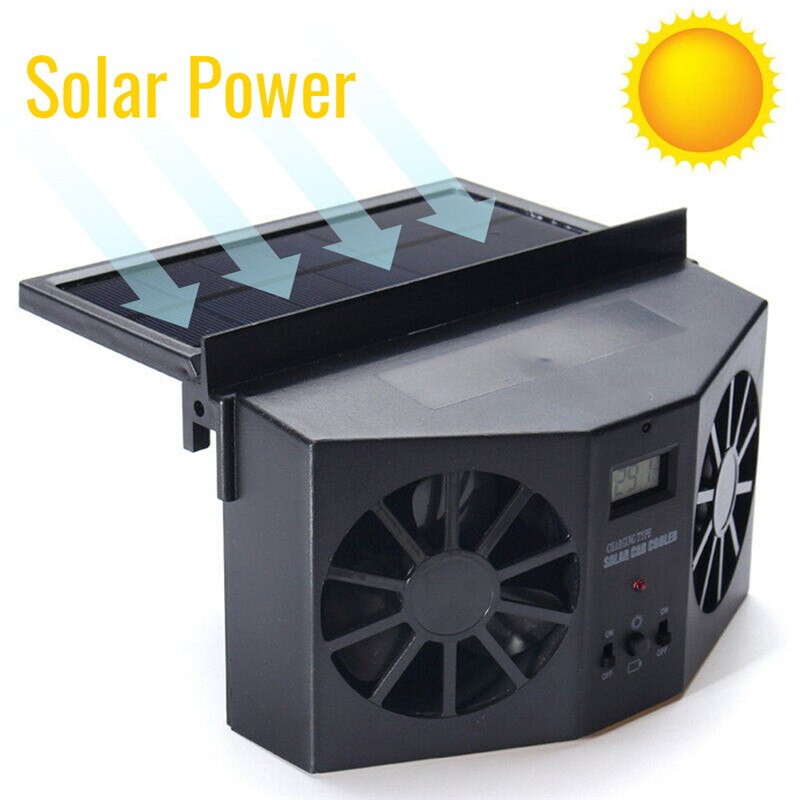 Auto Solar- angetrieben Auspuff Fan Auto Kiemen Kühler Auto Belüftung Fan Dual-modus Energie Versorgung hoch-Energie 2 farben