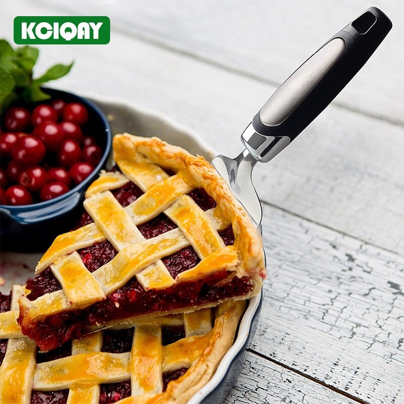 1Pcs Pizzasnijder Mes Gekarteld Edge Cake Cutter Pizza Server Met Rubberen Handvat Voor Pie Pizza Wafel cookies