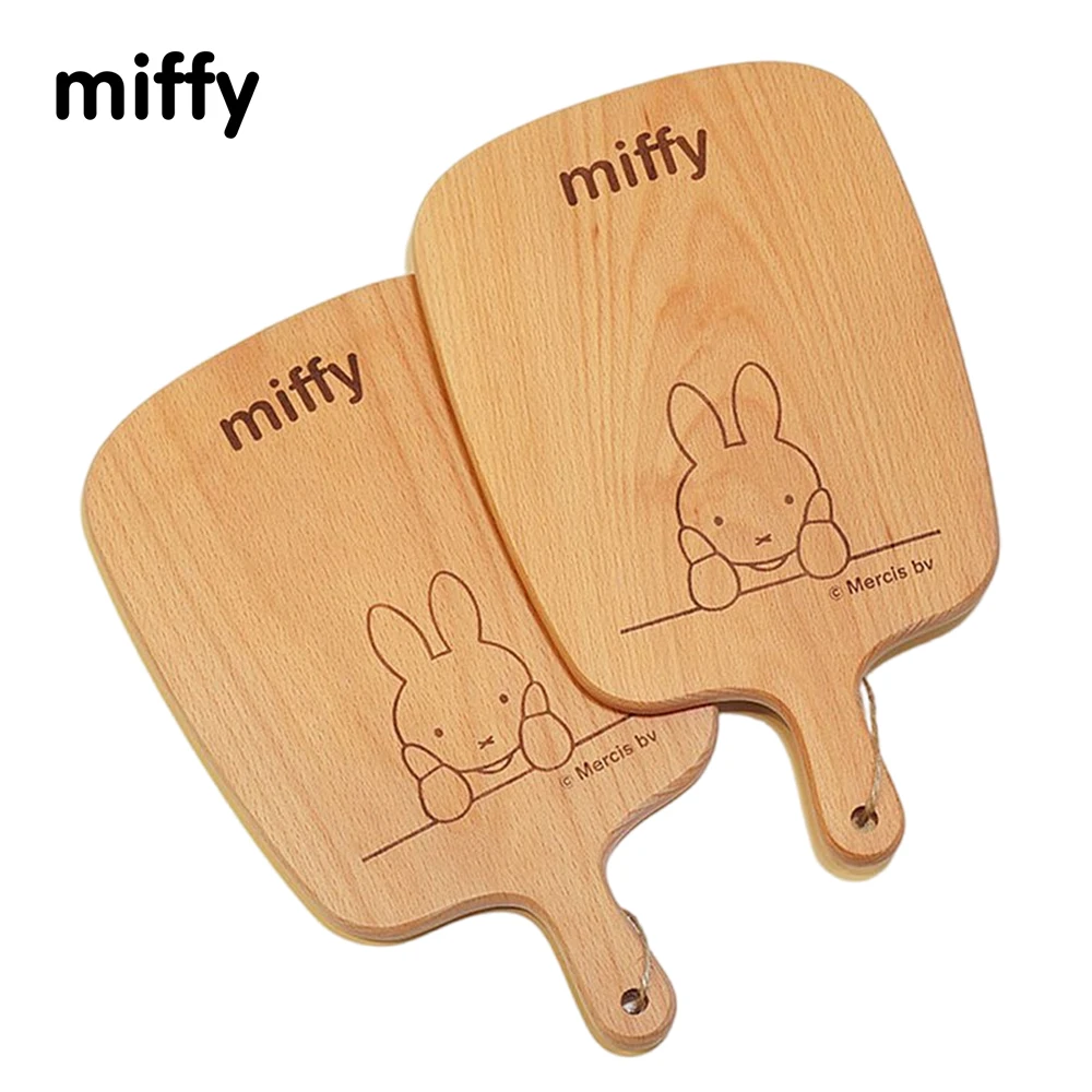 Kawaii miffy træ skærebræt frugt skærebræt massivt træ restaurant pizza tallerken tallerken køkkenartikler jul