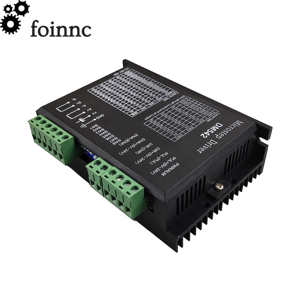 DM542 stepper motor driver 2-phase digital stepper motor driver maximum 18-48 VDC. NEMA23/34 series motors are 4.2A.