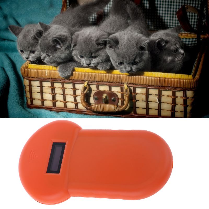 Czytnik identyfikatorów zwierząt żeton cyfrowy skaner USB akumulator mikroczip ręczna identyfikacja ogólna aplikacja dla psa kota: Czerwony