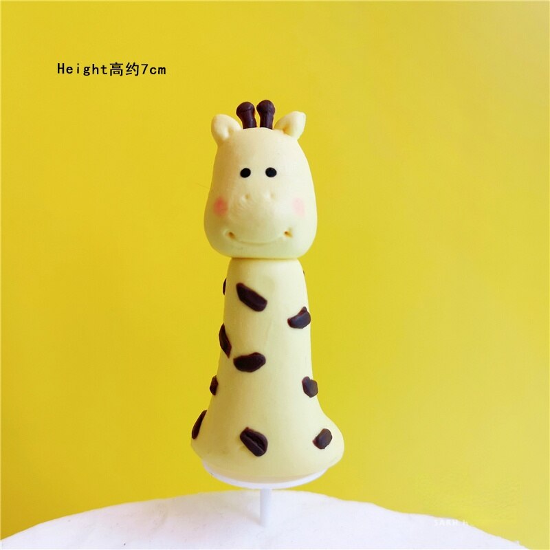 Décoration de gâteau en forme d&#39;animaux, 1 pièce, Safari, Jungle, animaux de la forêt sauvage, décoration de Cupcake, de fête d&#39;anniversaire: 15