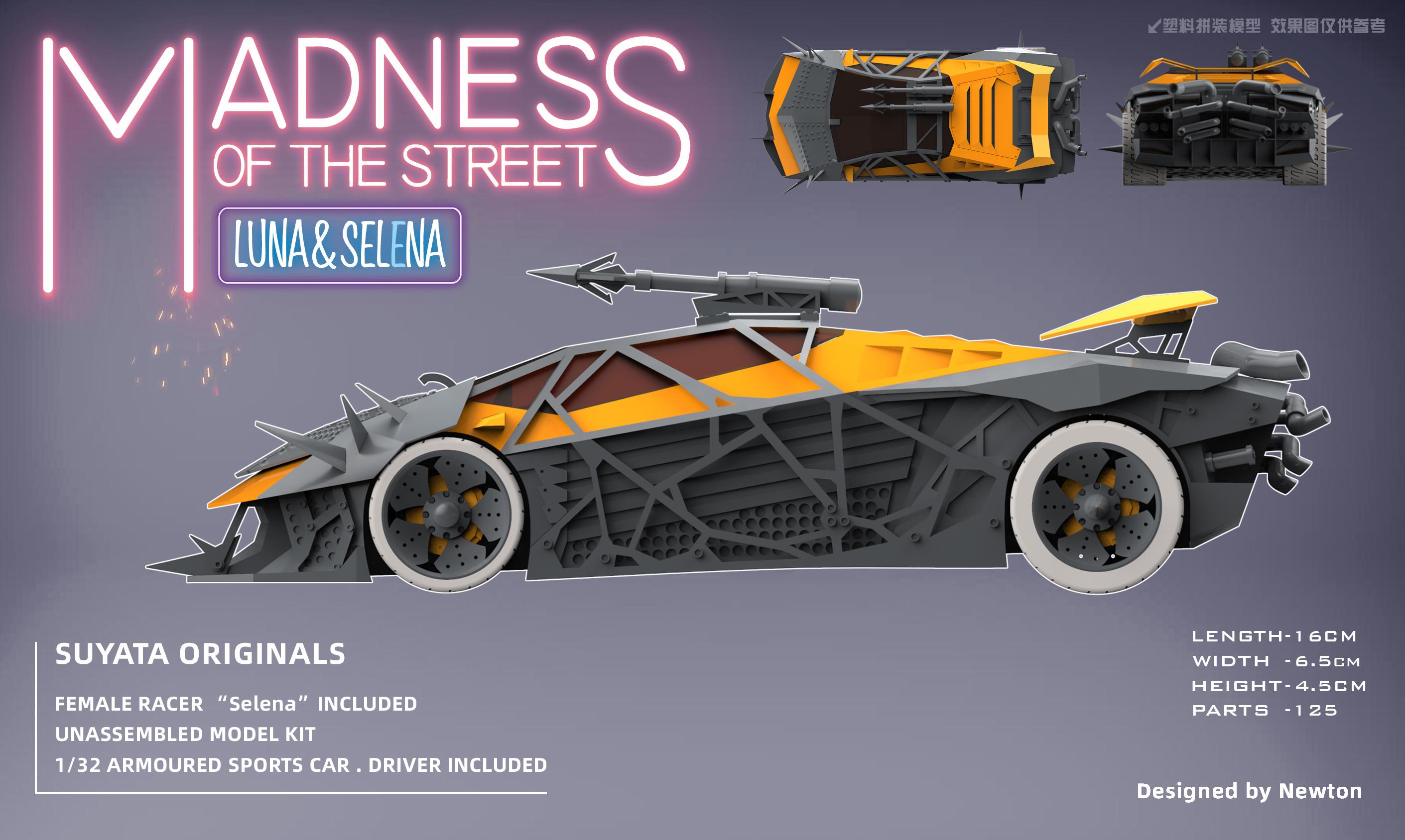 Suyata MS-001 1/32 MADNESS OF THE STREET - LUNA &amp; SELENA Car model