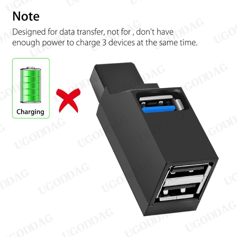 1PCS USB 3.0 HUB Adapter Mini Splitter Extender Box 3 Port High Speed for PC Laptop U Disk Card Reader Docking USB Hub Converter