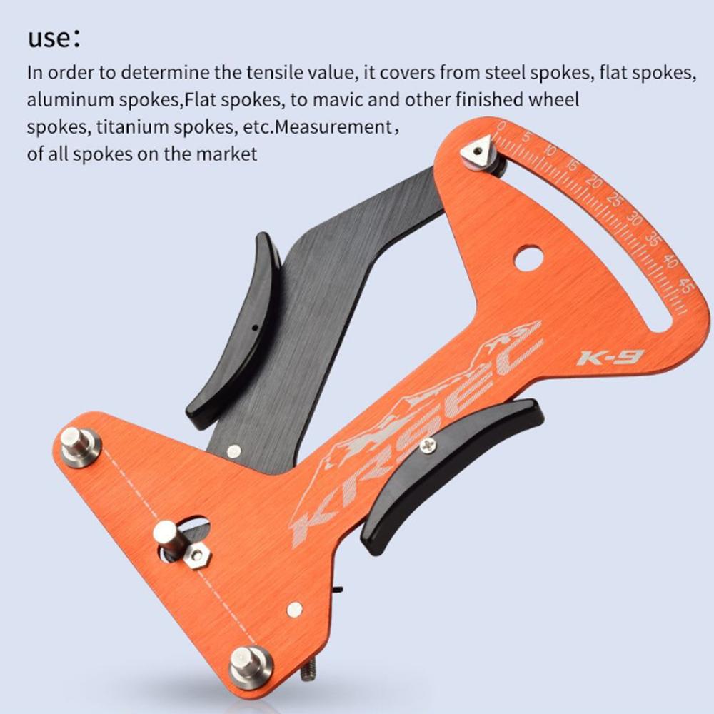 KRSEC/TOOPRE Raggi della Ruota in Lega di Alluminio bicicletta Raggi per Biciclette Misuratore di Tensione correttore Preciso Strumento di Misura Strumenti di Riparazione Della Bici