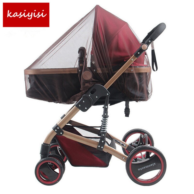 Baby Stroller Crib Netting Cat Mosquito Net Pushchair Cot Moses Basket Pram Carseat Safety Buggy Car Outdoor Protect: coffee