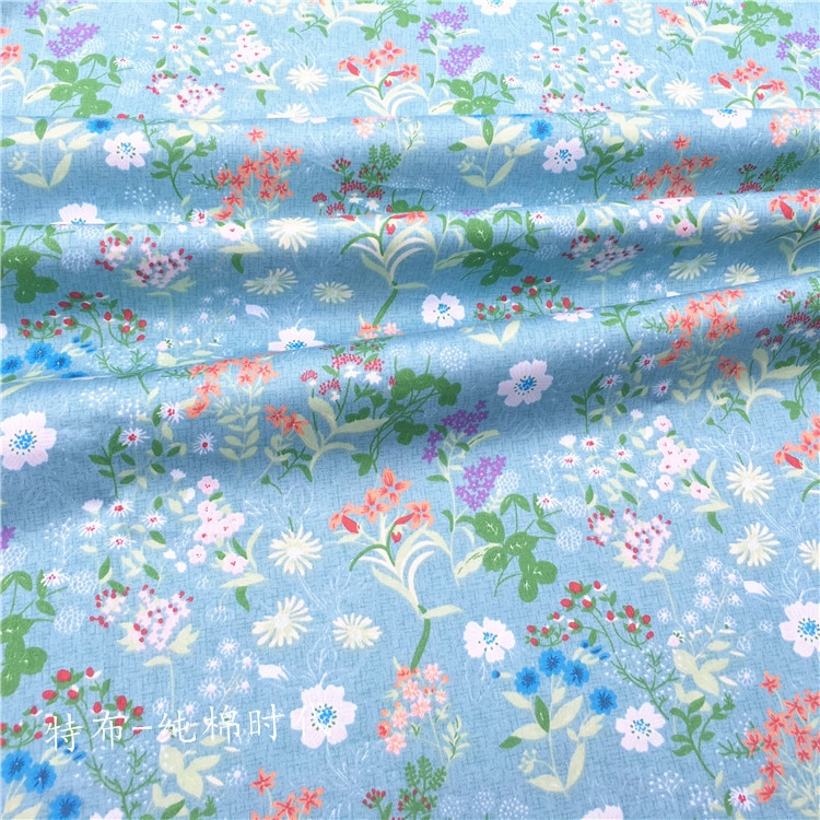 160x50cm Herb Leaf Floral Cotton Tissue DIY Sewing Craft Cloth Fabric Patchwork Quilts 160g/m