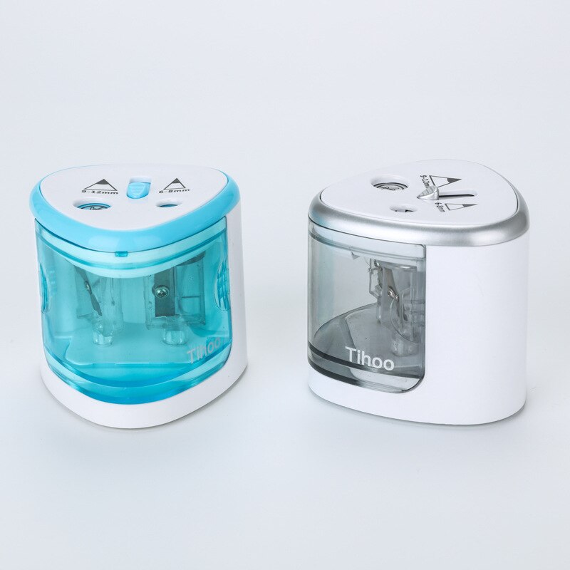 Sacapuntas eléctrico ajustable de tamaño Tihoo, sacapuntas profesionales electrónicos para lápiz, sacapuntas para dibujar, papelería, suministros escolares