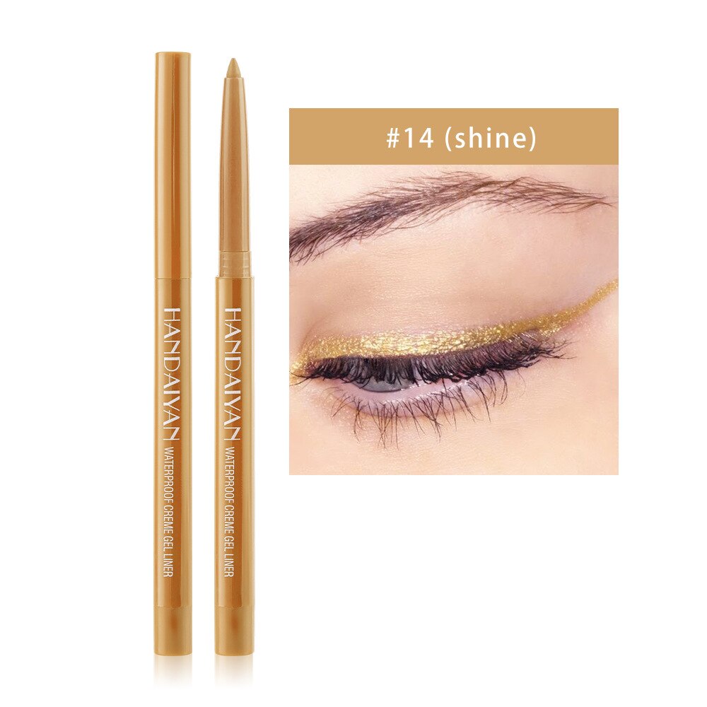 20-farbe Farbige Eyeliner Kuli Wasserdicht Perlglanz matt Lange anhaltende Eyeliner Gel Stift Auge Flüssigkeit Stift Lidschatten kosmetik: 14