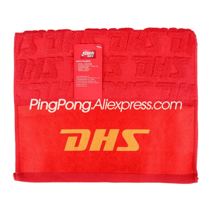 Original DHS Tischtennis Handtuch Große Größe 100% Baumwolle Sport Fitnessstudio Badminton Klingeln Pong Handtuch
