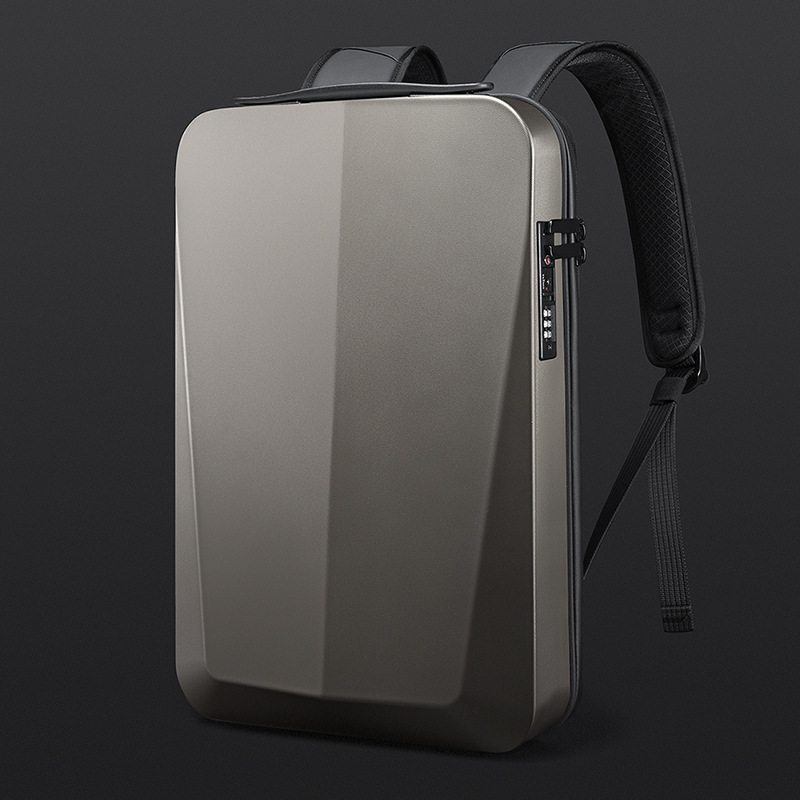 Sac à dos antivol étanche avec chargeur USB pour PC, étui rigide Blister pour ordinateur portable de 15.6 pouces, sacs de bagages de luxe: Golden