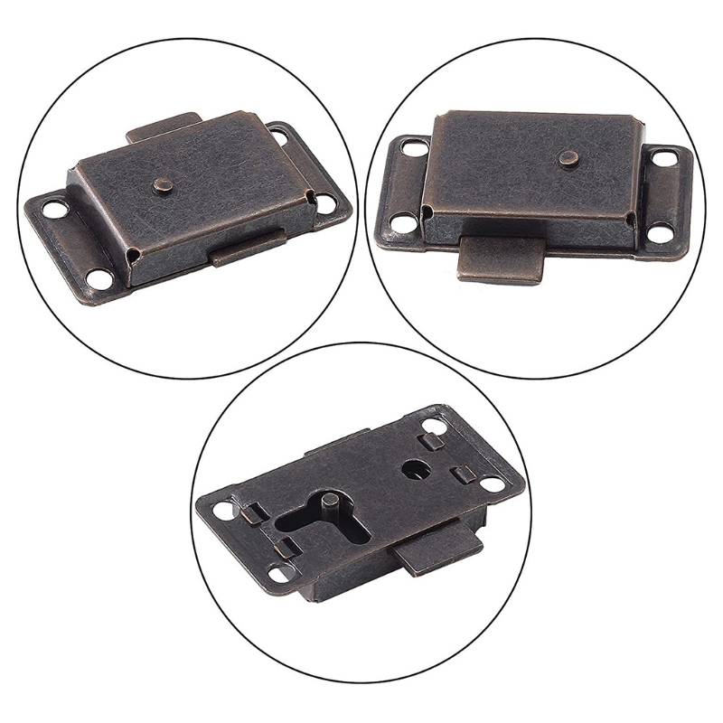 Antique Iron Drawer Locks Decorative Furniture Locks with Key for Drawers, Wardrobe, Jewelry Wooden Box, Cabinet