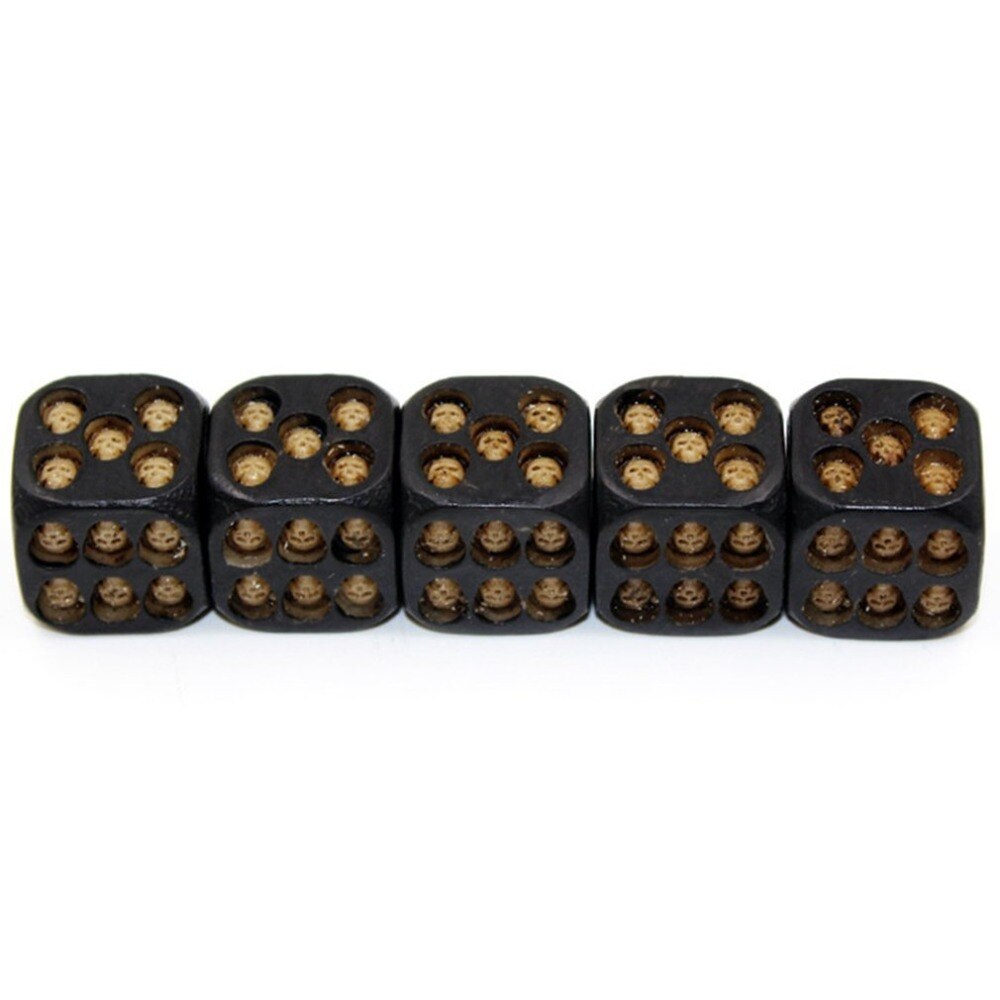 Juego de 5 unidades de calavera y huesos, dados creativos de seis lados, esqueleto, Club, Pub, , juego, dado de resina para niños y adultos,