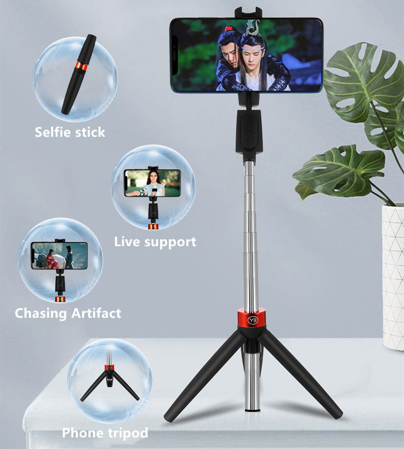 Smartphone Selfie Stok Draagbare Mini Uitschuifbare Opvouwbare Statief Selfie Stok Met Afstandsbediening Sluiter Zelfontspanner Artefact