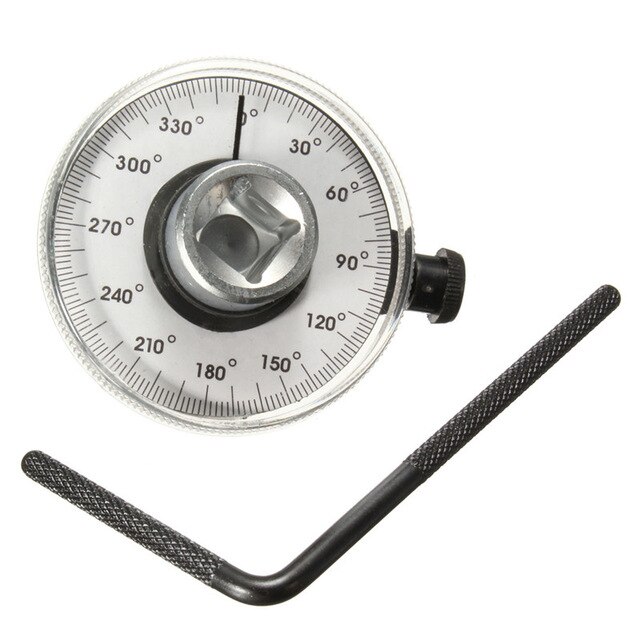 Dial Rotary Angle Gauge 1/2 drive Torque Wrench Bike Repair Tool Socket Wrench