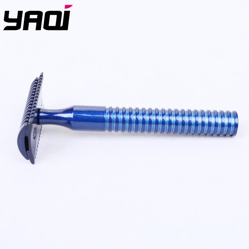 Yaqi Space Color Brass Handle Men Wet Shaving Safety Razor 3pcs Razor