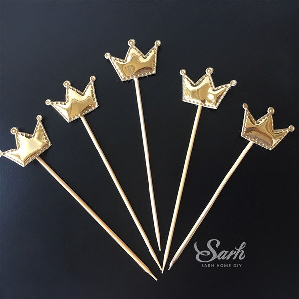 5PCS Pink Pearl Polished Butterfly Cake Topper with Toothpick Cake Decoration for Wedding Birthday Party: CK920E