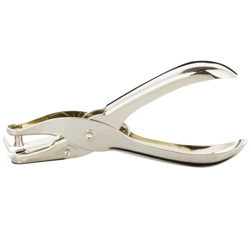 Effective 0114 punching machine hole puncher hand puncher single hole can play 8 pages all metal material lab equipment