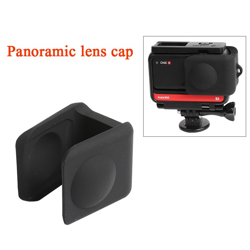 Accesorios para Insta360 One R, funda de silicona para lente de Cámara de Acción panorámica, carcasa impermeable, conjunto de Protección deportiva 4K: Panoramic lens cap