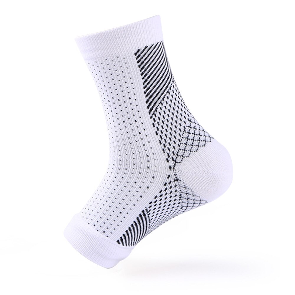 Compression Stockings Compression Socks Machine Washable Protect Ankles Best Plantar Fasciitis Reliever Nylon Fabric: white black / S to M