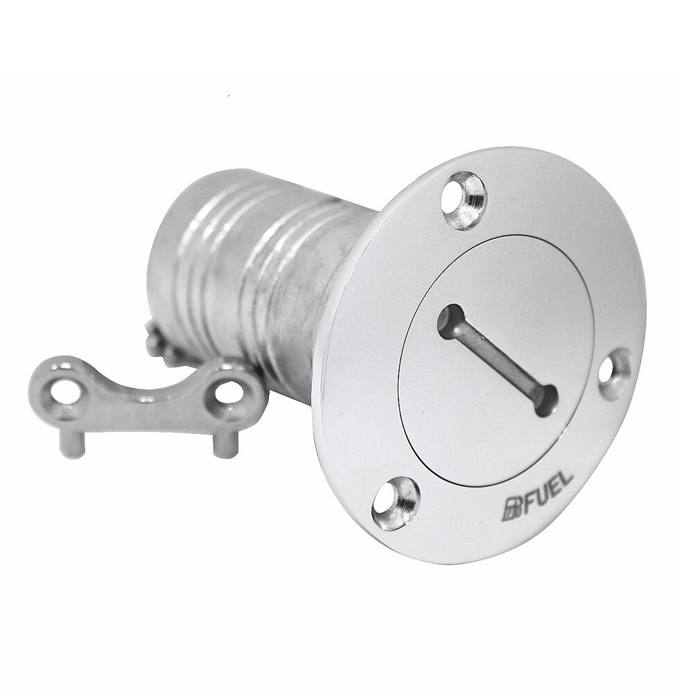 316 Stainless Steel Deck Filler Cap With Key GAS DIESEL FUEL WASTE WATER 38mm 50mm Mirror Polish Marine Hardware Deck Filler: Fuel 50mm