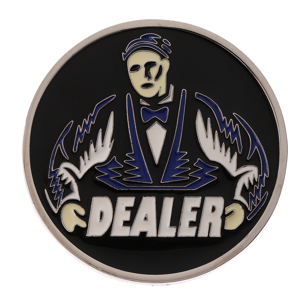 Metal Poker Dealer Botón de Chip pulsando Hold'em Card Guard 2,5''
